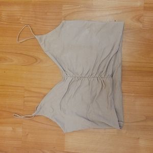 Garage crop ruched tank top